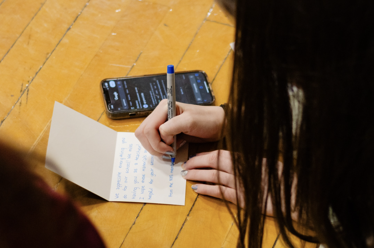 Alongside the supply packages, students also wrote notes of encouragement to teachers.
